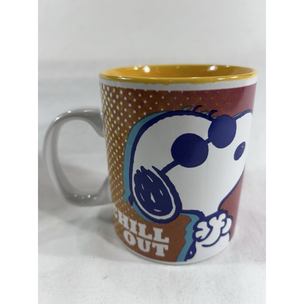 Peanuts Snoopy Joe Cool Chill Out Mug Coffee Tea Cup 15 oz. Gibson Colorful